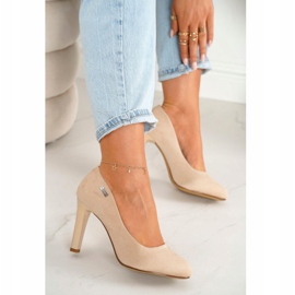 PJ1 Escarpins Classiques On A Bar Daim Beige Eliana 2