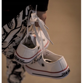 Baskets Basses Classiques Enfant Big Star HH374089 Blanc blanche 2 Baskets Basses Classiques Enfant Big Star HH374089 Blanc blanche 2