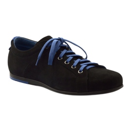 Chaussures de sport pour hommes noires Pilpol C191 bleu 1