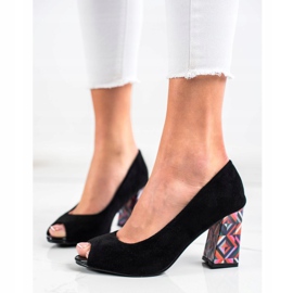 Sabatina Escarpins à talon à motifs le noir 2