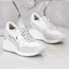 Baskets compensées VINCEZA blanche 2