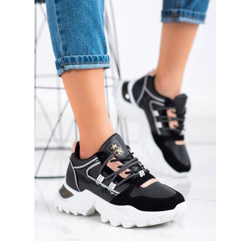 SHELOVET Baskets élégantes le noir 2 SHELOVET Baskets élégantes le noir 2