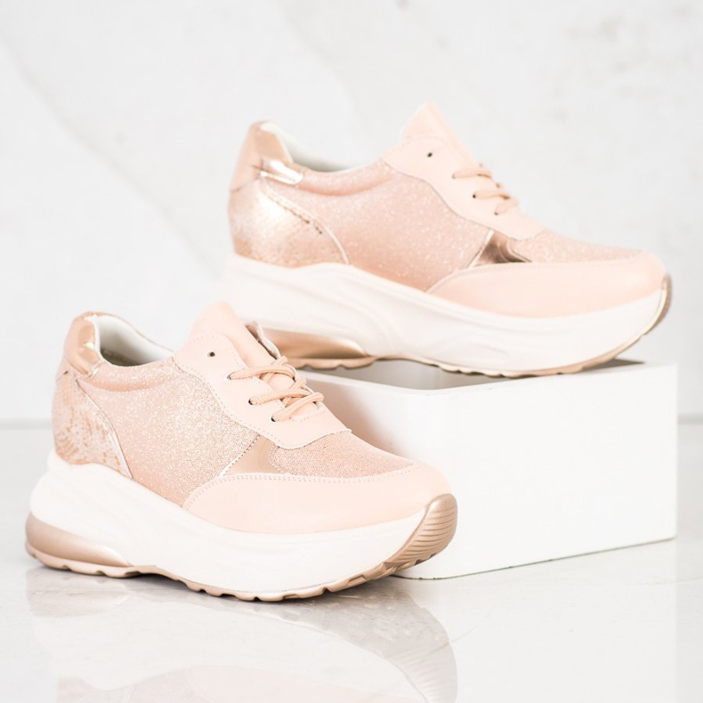 Bestelle Sneakers Poudre À Paillettes rose d'or 1