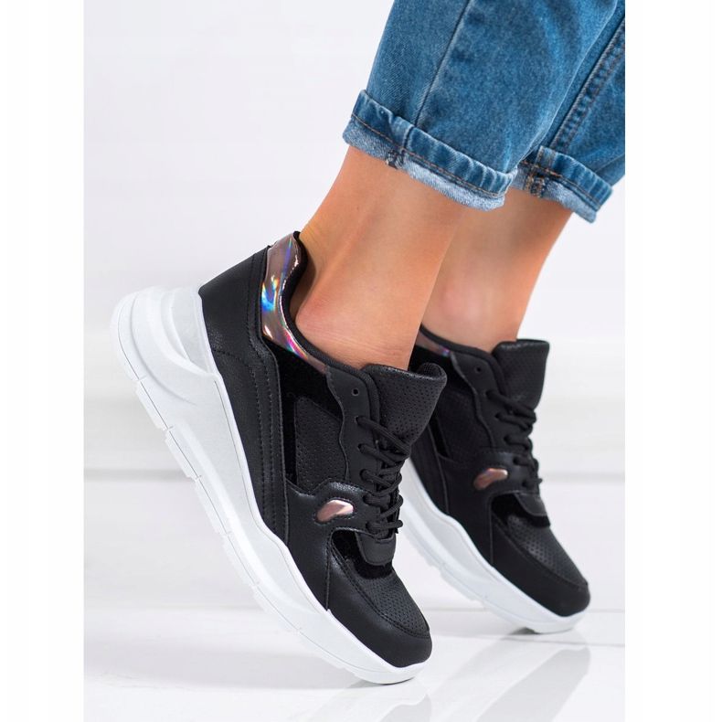 SHELOVET Baskets noires le noir multicolore 1