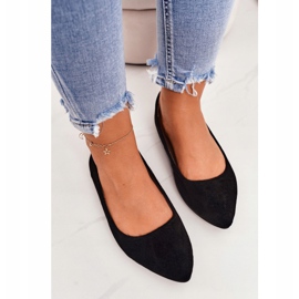 PS1 Ballerine Délicate En Daim Dermeno Spitz Noir 2