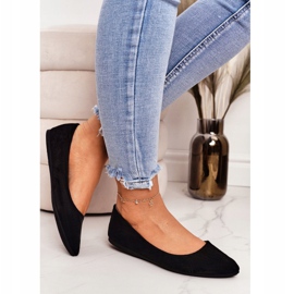 PS1 Ballerine Délicate En Daim Dermeno Spitz Noir le noir 1