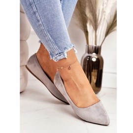 PS1 Ballerines Femme Gris Daim Dermeno 5