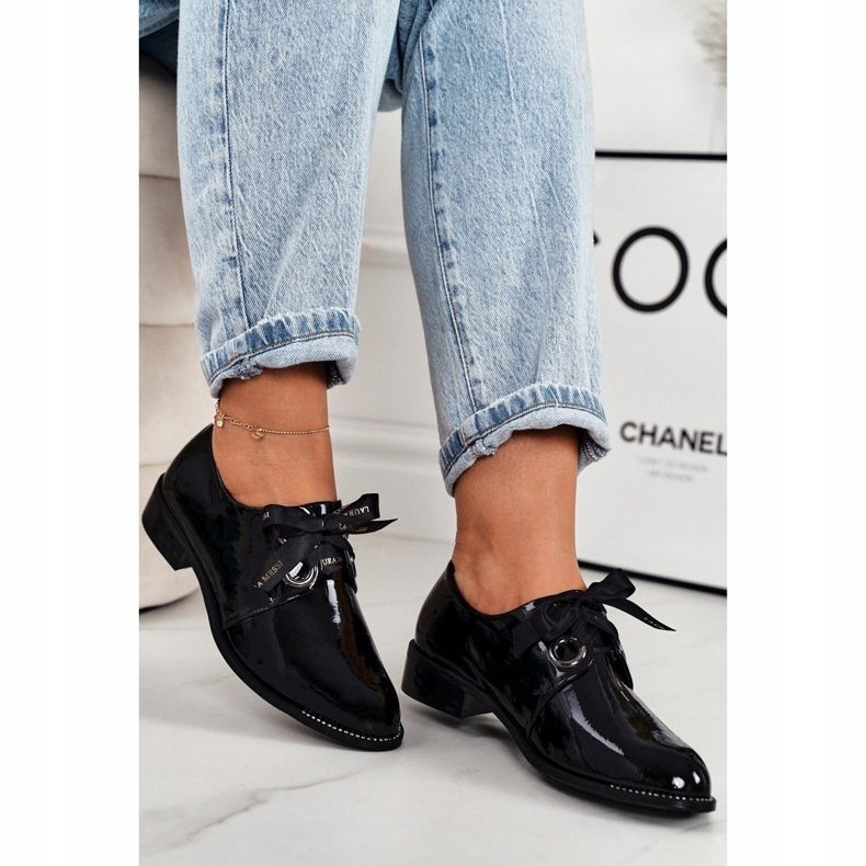 Chaussures laquées femme Laura Messi 2044 Noir 1