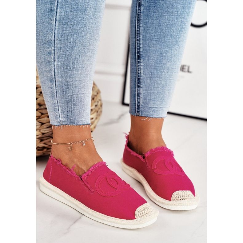 PS1 Espadrilles Classique Femme Fuchsia Flaure beige rose 1