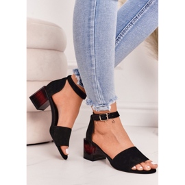 Sandales à talons en daim Laura Messi 2285 Noir le noir 1