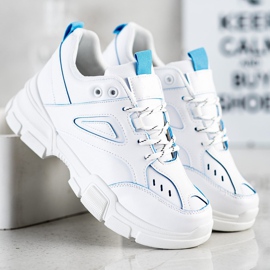 SHELOVET Baskets blanches à la mode bleu 1