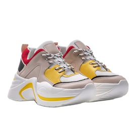 Baskets beiges Thenisse multicolore 1