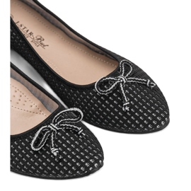 Ballerines en tissu noir Del Amor le noir 4