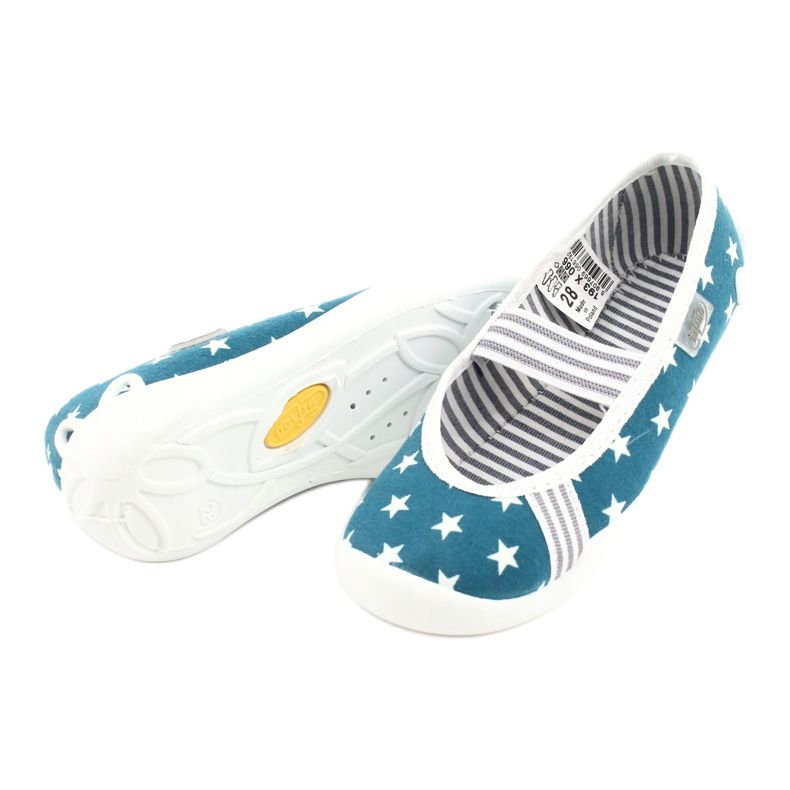 Chaussures enfant Befado 193X066 blanche bleu 4