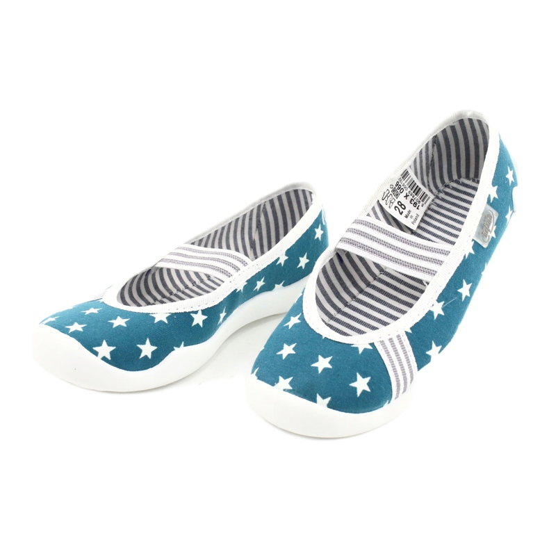 Chaussures enfant Befado 193X066 blanche bleu 3