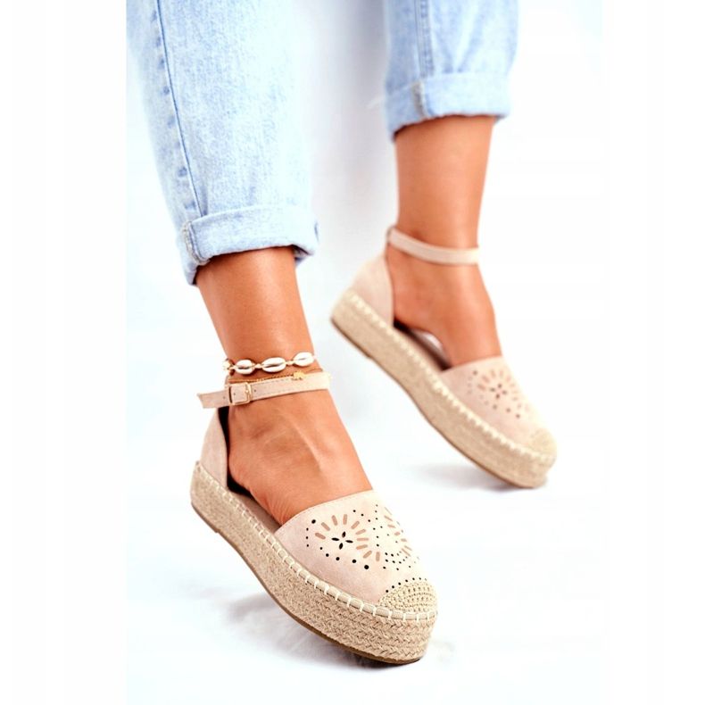 SEA Espadrilles Femme Sur Plateforme Beige Palermo Lin 2