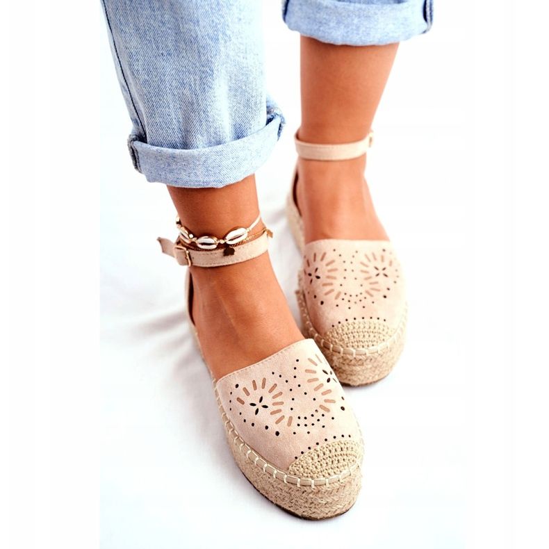 SEA Espadrilles Femme Sur Plateforme Beige Palermo Lin 4