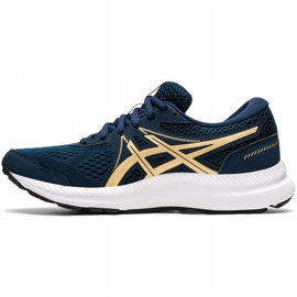 Chaussures femme Asics Gel-Contend 7 bleu marine 1012A911 401 doré 1