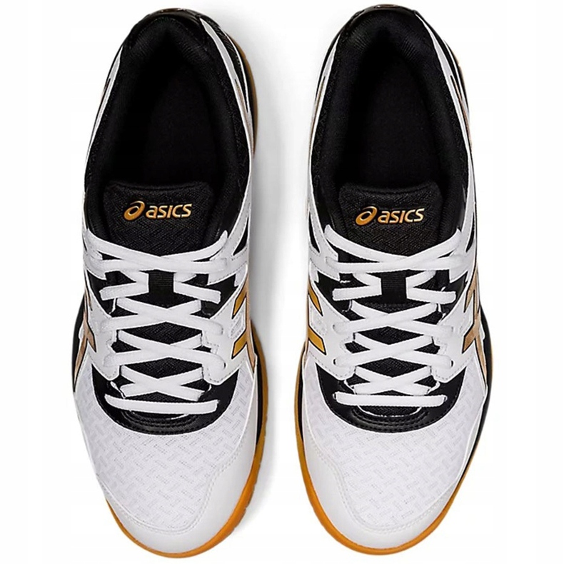 Asics Gel-Task 2 blanc-noir-or 1071A037 102 chaussures pour hommes blanche 1