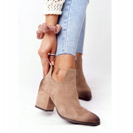 Vinceza Bottines Femme Avec Découpes Beige Caroline 1