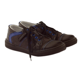 Chaussures basses noires à fermeture éclair Ren But 4292 le noir bleu 4