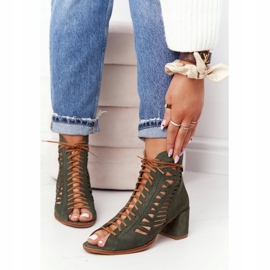 Bottes Maciejka en cuir suédé pour femmes vertes 04040-09 beige 2 Bottes Maciejka en cuir suédé pour femmes vertes 04040-09 beige 2