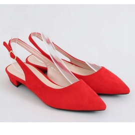 Ballerines rouges à talon ouvert MM-801 Rouge 1