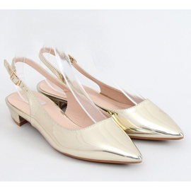Ballerines à talon ouvert or MM-801 Or d'or 1