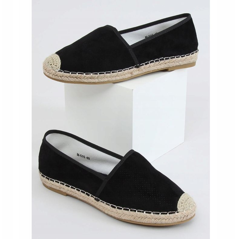 Espadrilles noires pour femmes M-515 Noir le noir 1