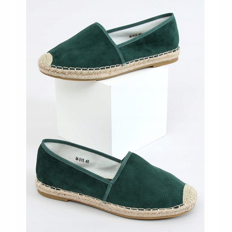Espadrilles femme vertes M-515 DK.GREEN 1