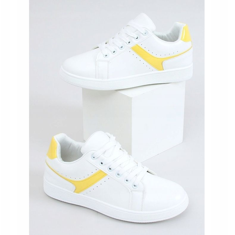 Baskets femme blanches 999-52 Jaune 1