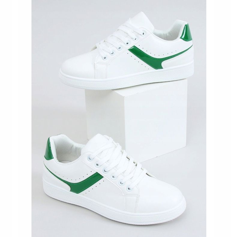 Baskets femme blanches 999-52 Vert 1