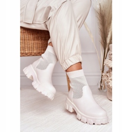 Chaussettes Femme Bottes Workers Blanc Stormy blanche 1