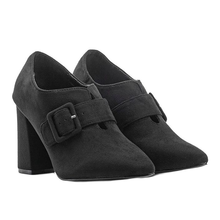 Bottines noires en éco-daim Galilea le noir 1