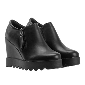 Bottines compensées noires Jazlyn le noir 1