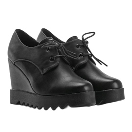 Bottines compensées noires Andrea le noir 1