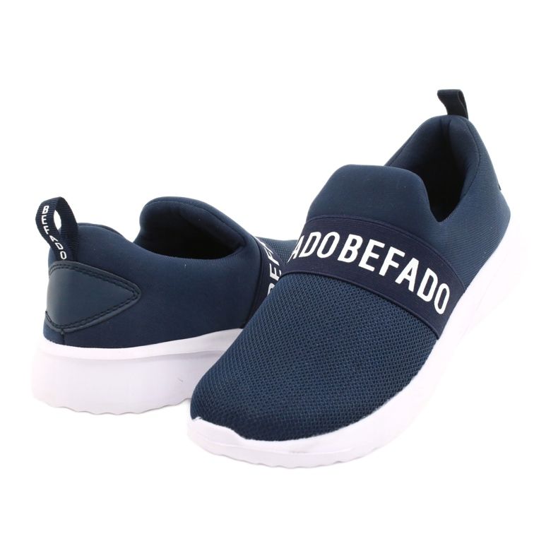 Chaussures pour jeunes Befado 516Q082 blanc bleu marine 3