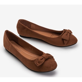 Ballerines Ellie en daim camel brun 2