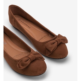 Ballerines Ellie en daim camel brun 3