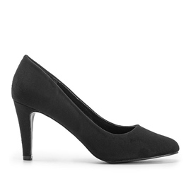 Escarpins classiques noirs en éco-daim Christina le noir 3