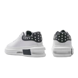 Baskets femme Taranto noires et blanches 2