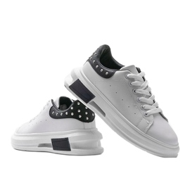 Baskets femme Taranto noires et blanches 5