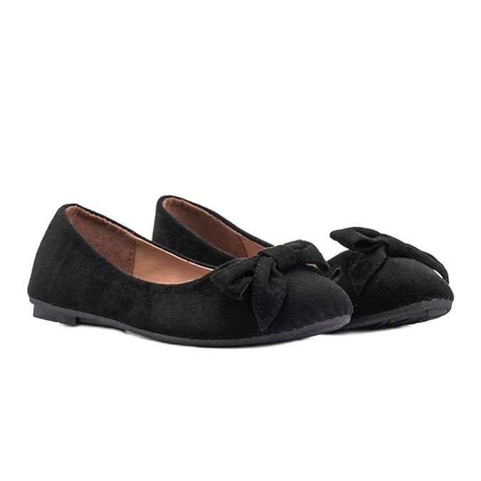 Ballerines en daim noir Ellie le noir 1