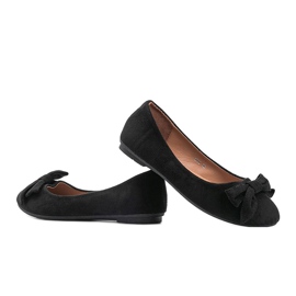 Ballerines en daim noir Ellie le noir 2