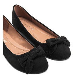 Ballerines en daim noir Ellie le noir 3