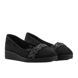 Ballerines en daim sur le talon compensé Maritza le noir 2