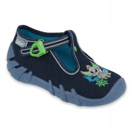 Chaussures enfant Befado 110P388 bleu marin vert 1