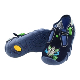 Chaussures enfant Befado 110P388 bleu marin vert 4