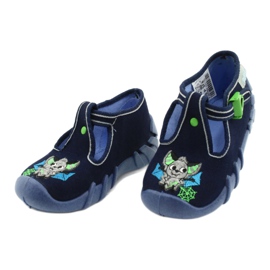 Chaussures enfant Befado 110P388 bleu marine vert 3