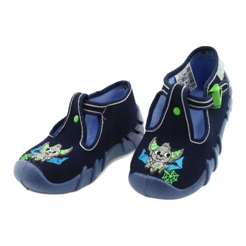 Chaussures enfant Befado 110P388 bleu marin vert 3